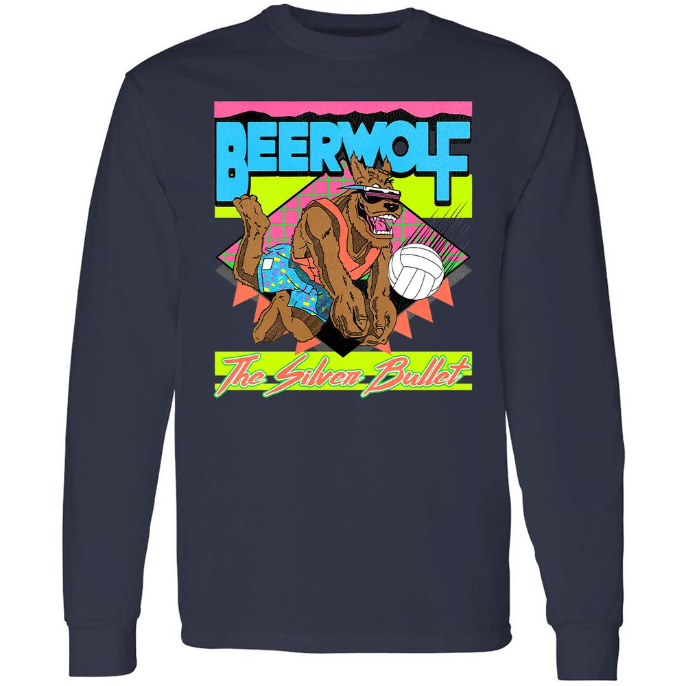 Retro Beach Wolf - Navy - 12