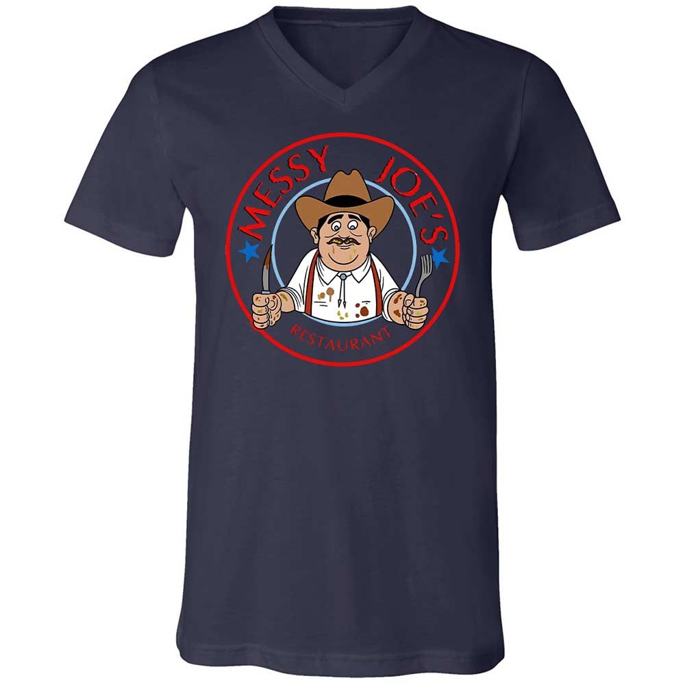 Unisex V-Neck T-Shirt - 5GE4NY99 - Navy - 12