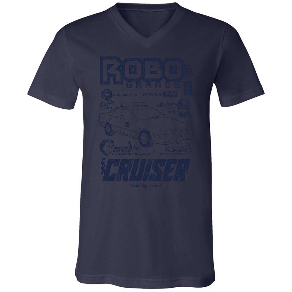 Unisex V-Neck T-Shirt - FU7SPXAV - Navy - 12