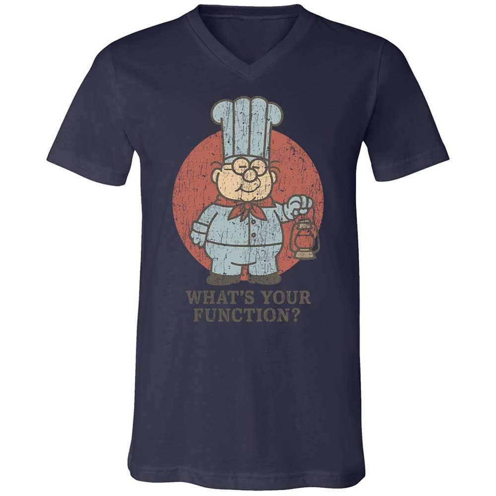 Unisex V-Neck T-Shirt - W4CU386R - Navy - 12