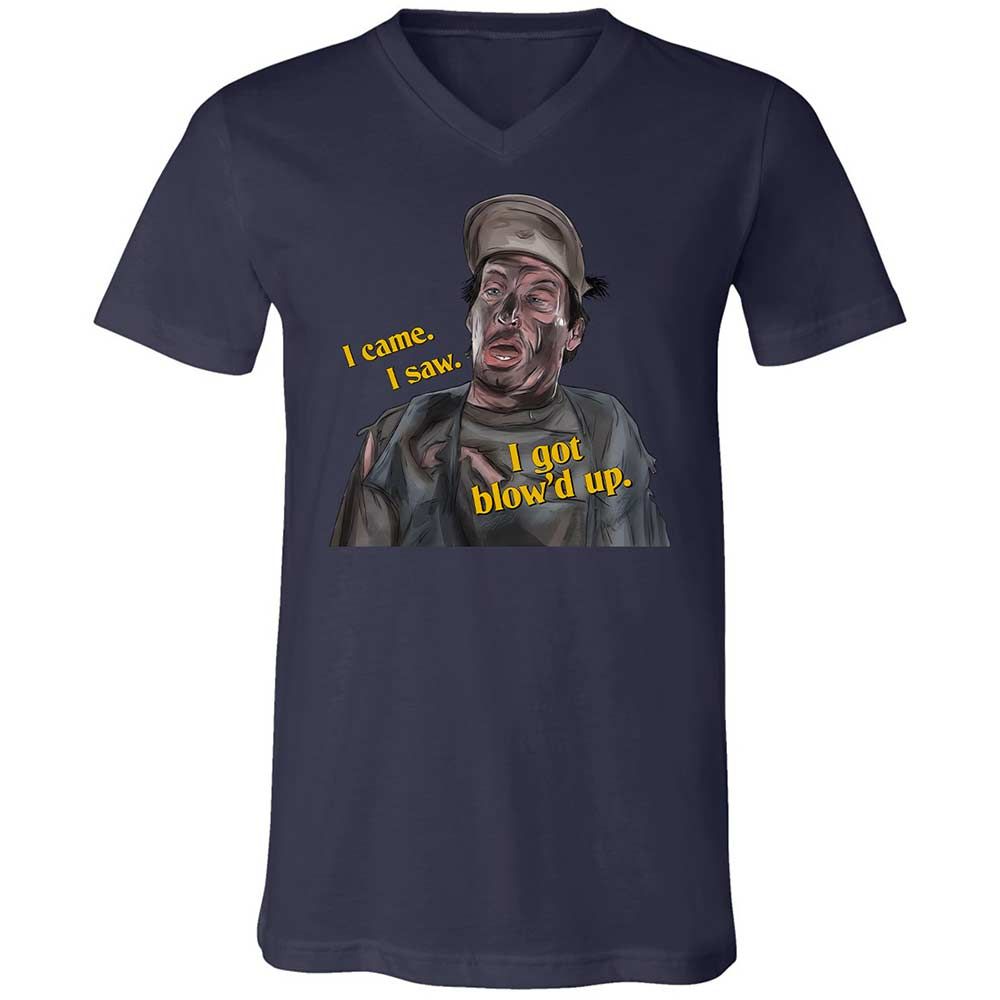 Unisex V-Neck T-Shirt - QT35AN93 - Navy - 12