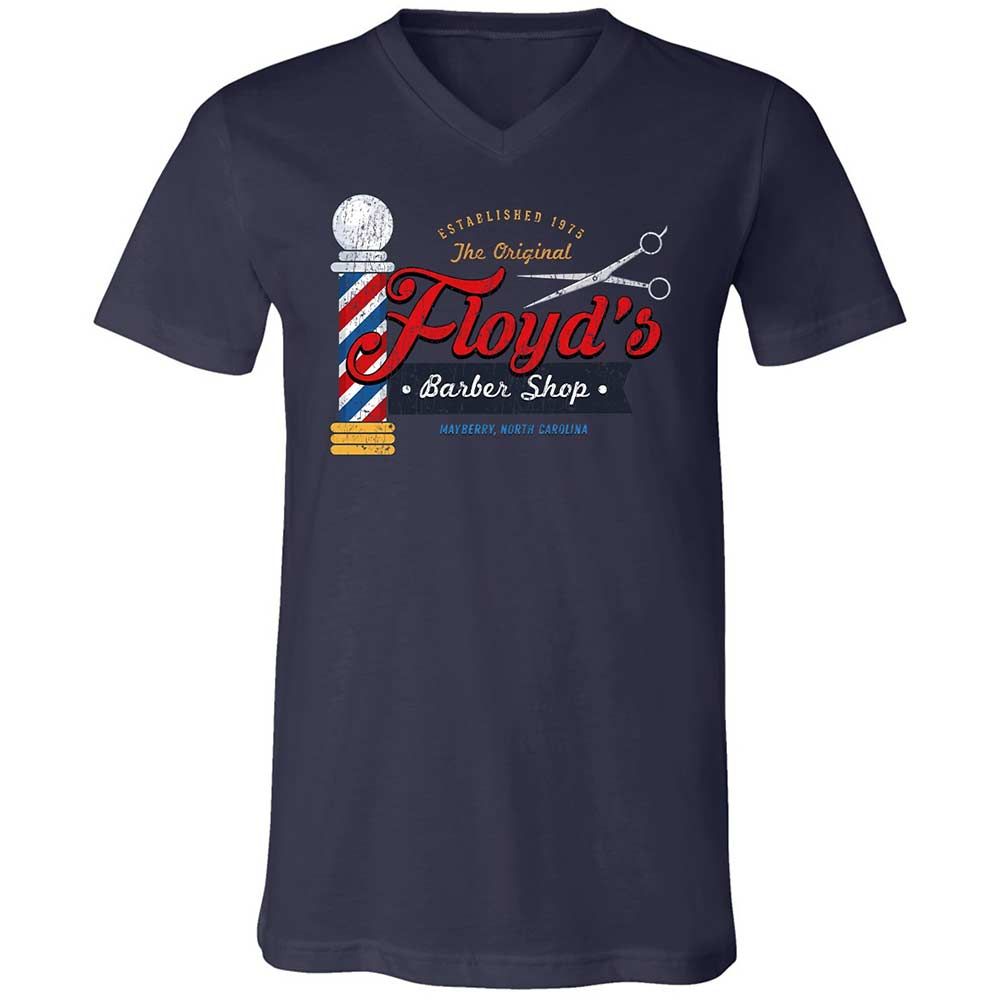 Unisex V-Neck T-Shirt - 9NQY7WGG - Navy - 12