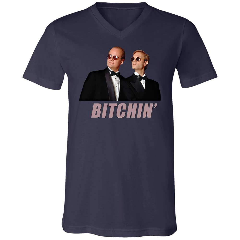 Unisex V-Neck T-Shirt - G48WVGEV - Navy - 12