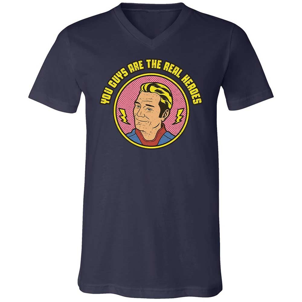 Unisex V-Neck T-Shirt - K3PNR8YK - Navy - 12