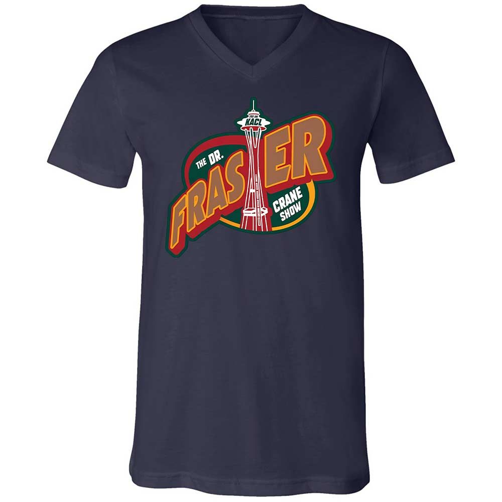 Unisex V-Neck T-Shirt - MYVCWDTS - Navy - 12