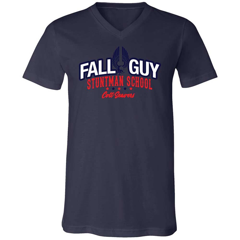 Unisex V-Neck T-Shirt - CXRM8NZJ - Navy - 12