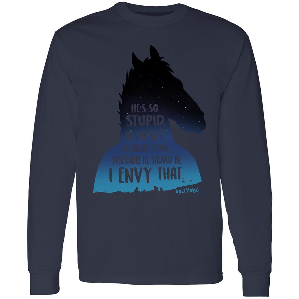 Long Sleeve T-Shirt - GNLTLT7Z - Navy - 12