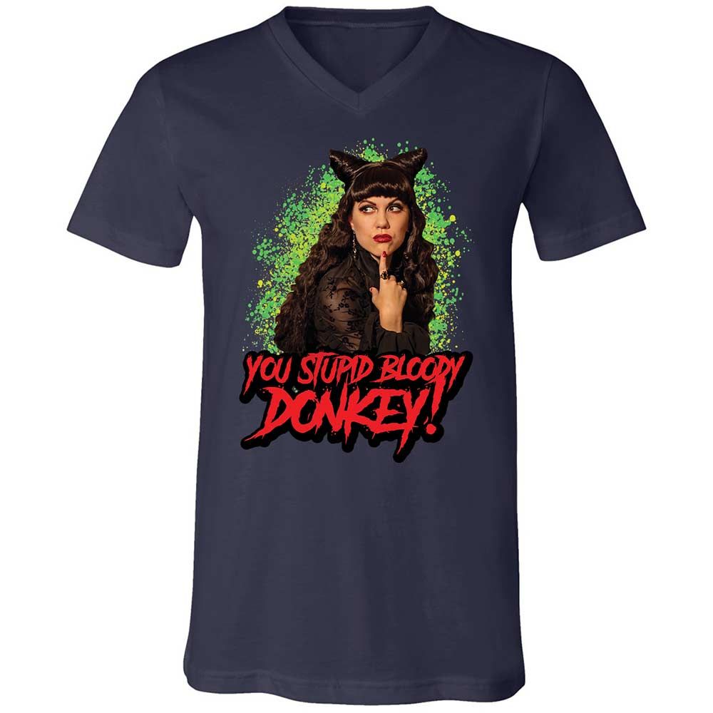Unisex V-Neck T-Shirt - HX5DU2ZS - Navy - 12