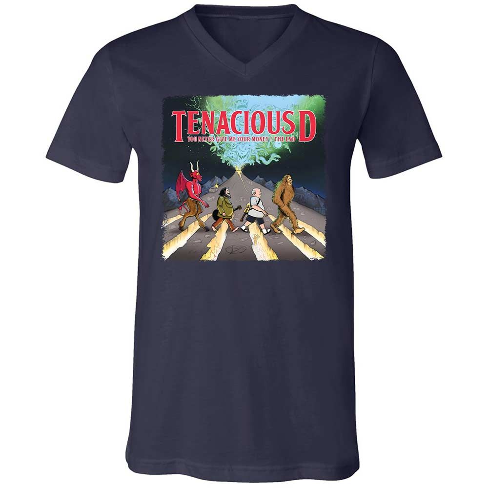 Unisex V-Neck T-Shirt - WTB8PQE3 - Navy - 12