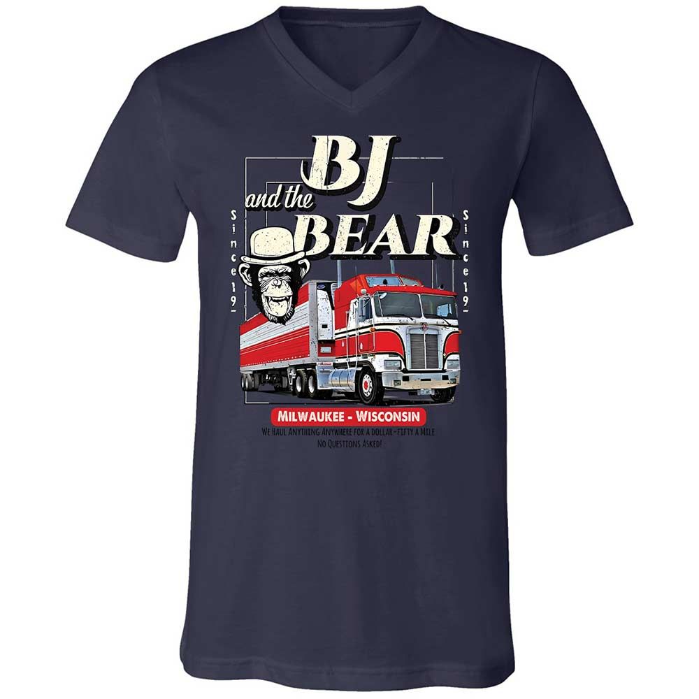 Unisex V-Neck T-Shirt - LN5B1AVM - Navy - 12