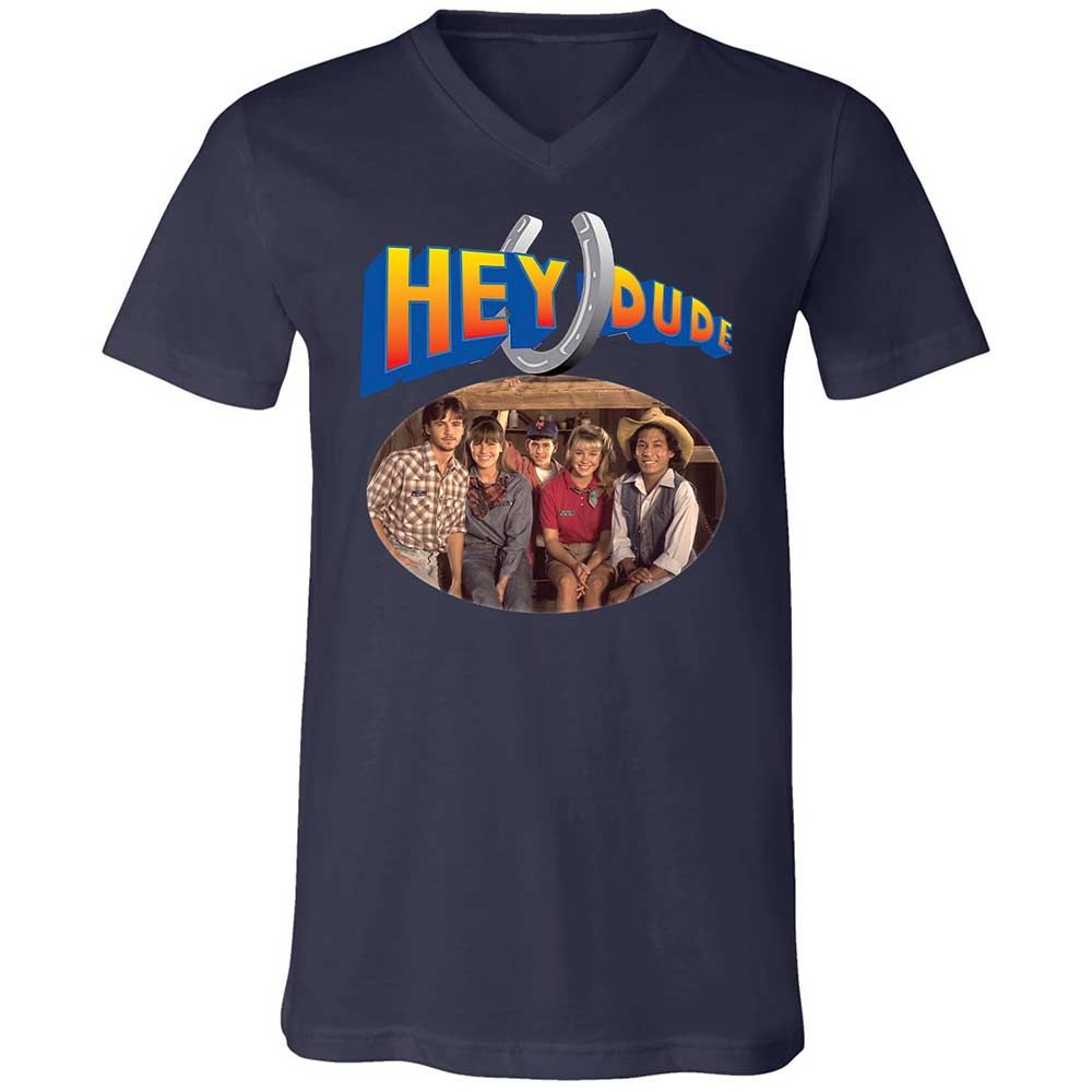 Unisex V-Neck T-Shirt - E2D4SL45 - Navy - 12