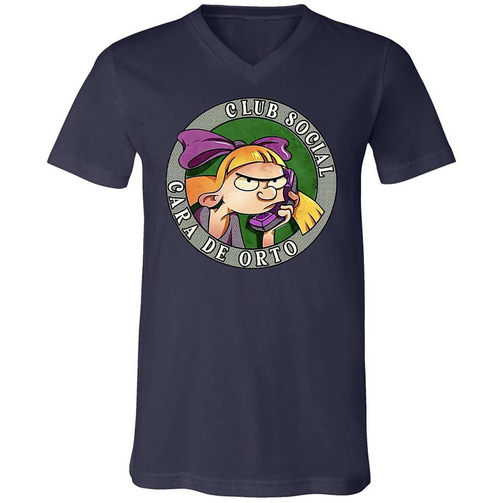 Unisex V-Neck T-Shirt - 359HZ5WF - Navy - 12