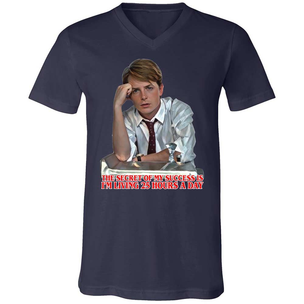 Unisex V-Neck T-Shirt - 99Q39PWJ - Navy - 12