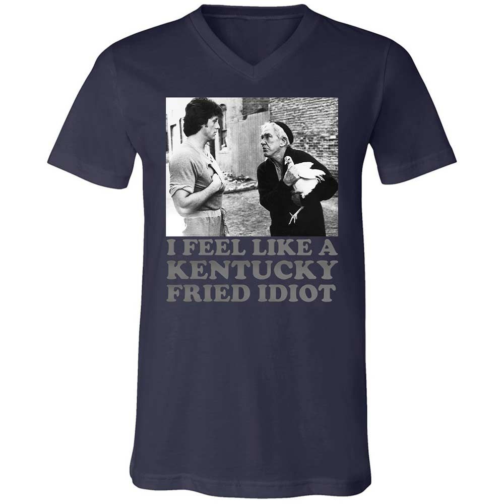 Unisex V-Neck T-Shirt - EJASL6Y7 - Navy - 12