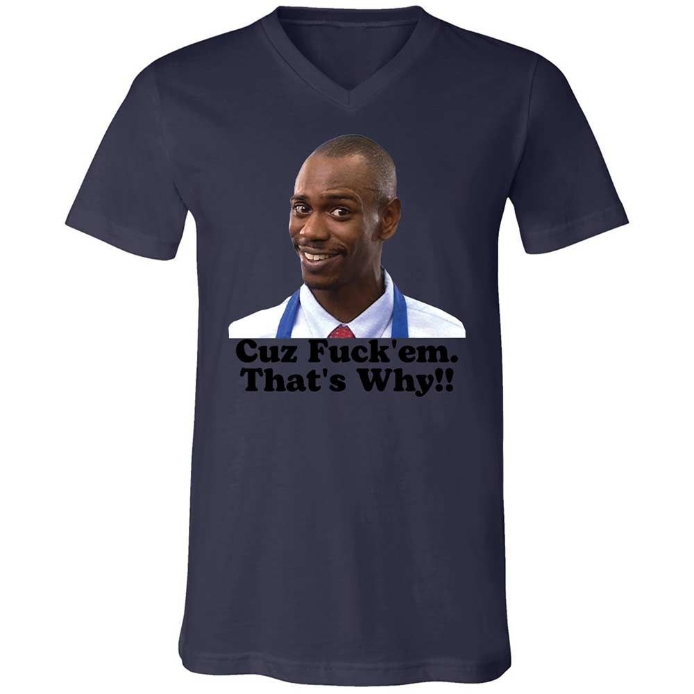 Unisex V-Neck T-Shirt - 3CCZWHEV - Navy - 12