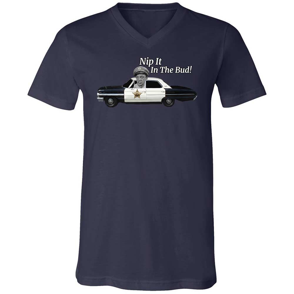 Unisex V-Neck T-Shirt - Z7DQBG1T - Navy - 12