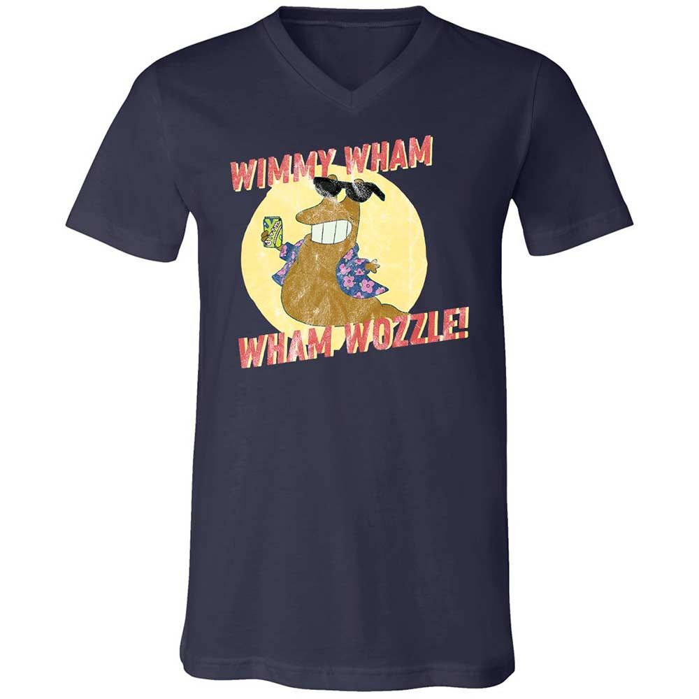 Unisex V-Neck T-Shirt - QJLGWT5A - Navy - 12