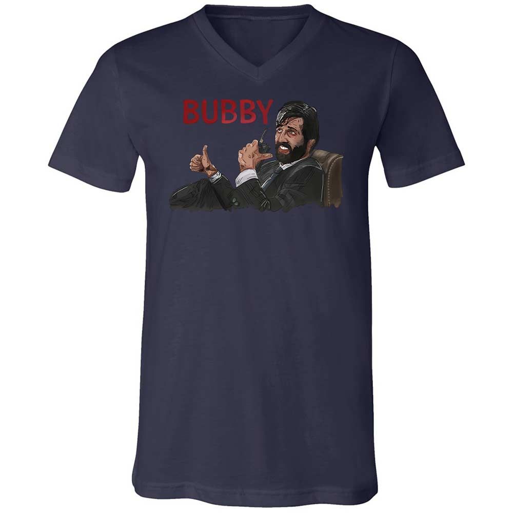 Unisex V-Neck T-Shirt - 7LNYNKHQ - Navy - 12