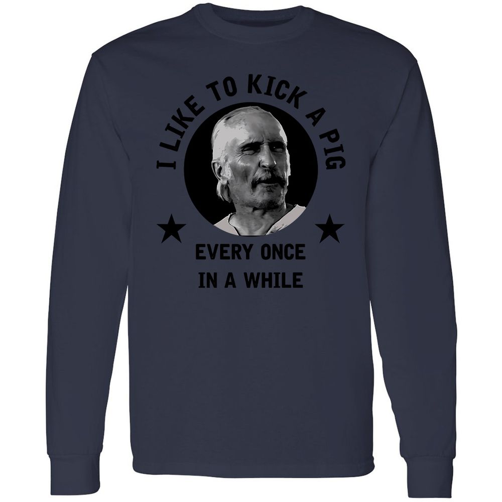 I like to kick a pig - Navy - 12
