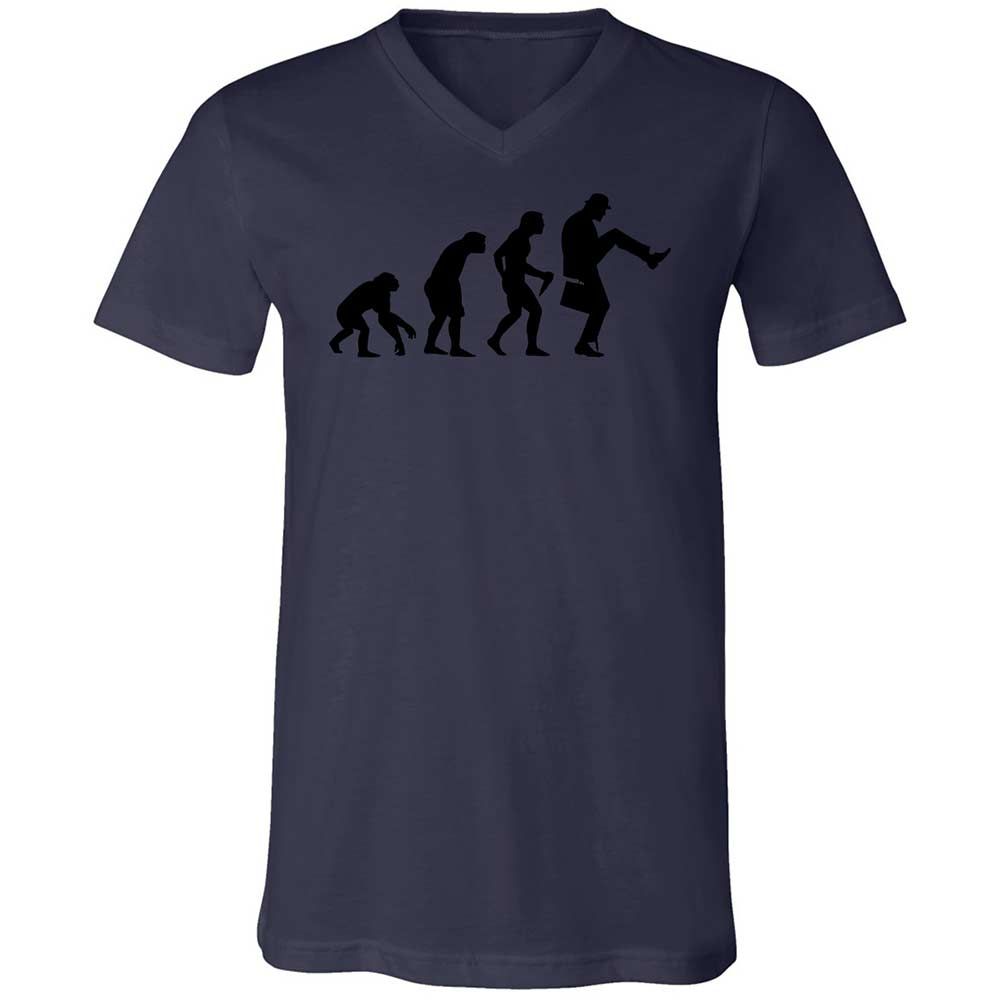 Unisex V-Neck T-Shirt - 7A2C82YS - Navy - 12