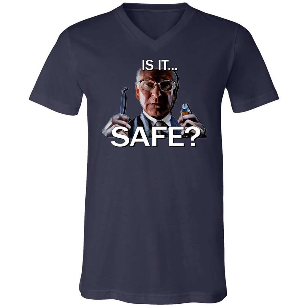 Unisex V-Neck T-Shirt - RNASDEM8 - Navy - 12