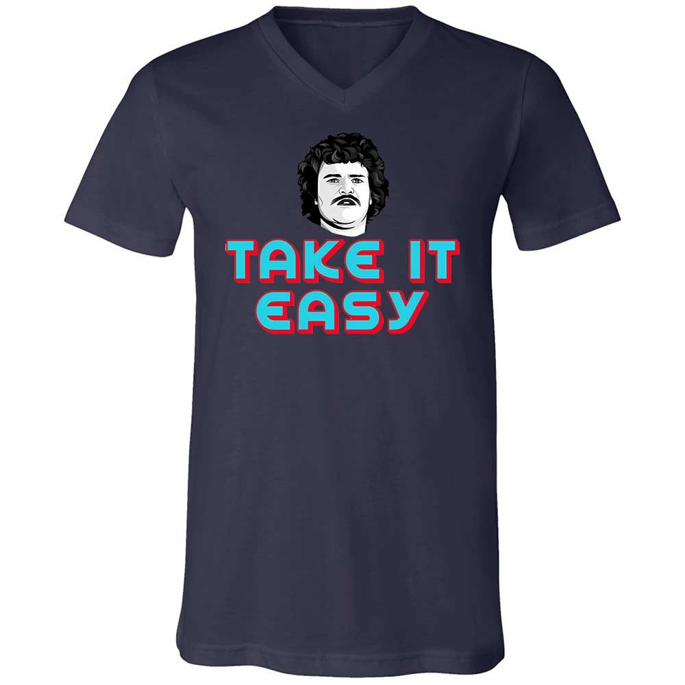 Unisex V-Neck T-Shirt - RJEEG3Y9 - Navy - 12