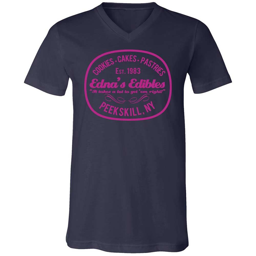Unisex V-Neck T-Shirt - KAC9GSKU - Navy - 12