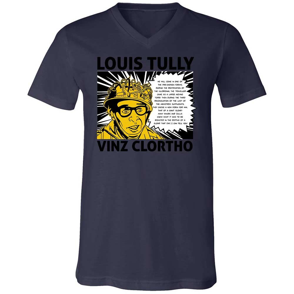 Unisex V-Neck T-Shirt - YP7BRGU8 - Navy - 12