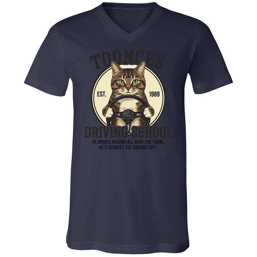 Unisex V-Neck T-Shirt - Z54PRZMU - Navy - 12
