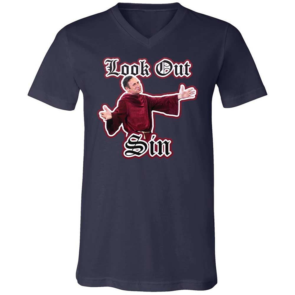 Unisex V-Neck T-Shirt - 779LZF8Z - Navy - 12