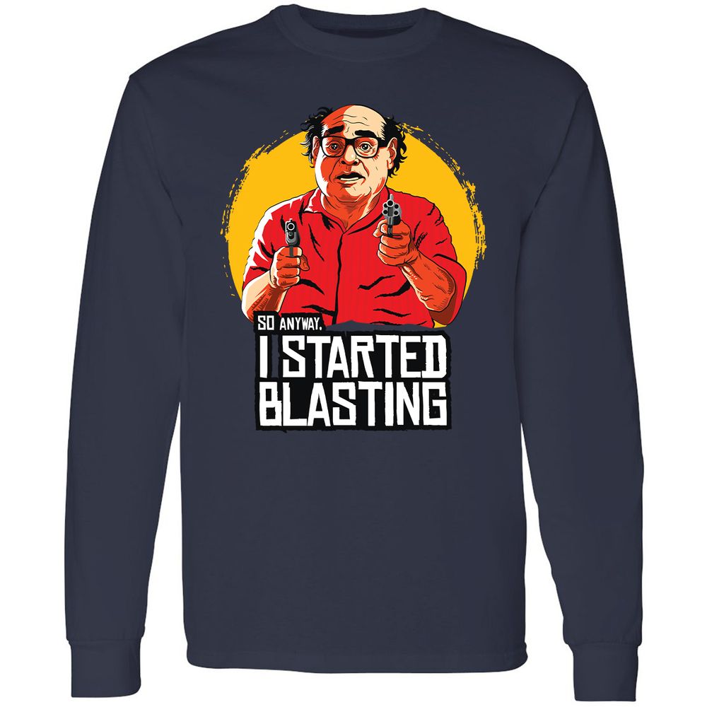 Long Sleeve T-Shirt - MUXSD8YM - Navy - 12