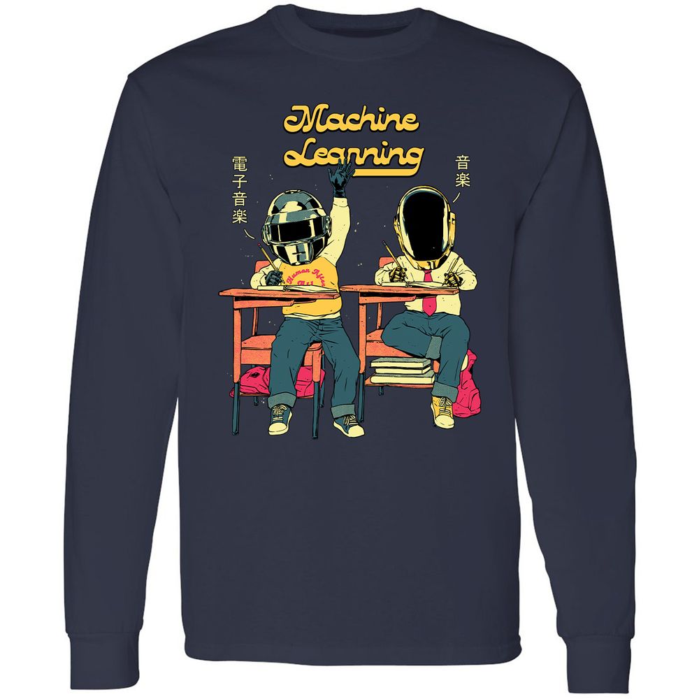 Long Sleeve T-Shirt - TBTE5D9G - Navy - 12