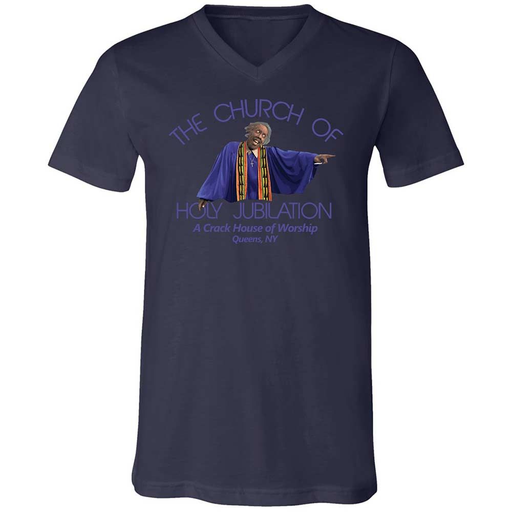 Unisex V-Neck T-Shirt - WQ3DNRZ3 - Navy - 12