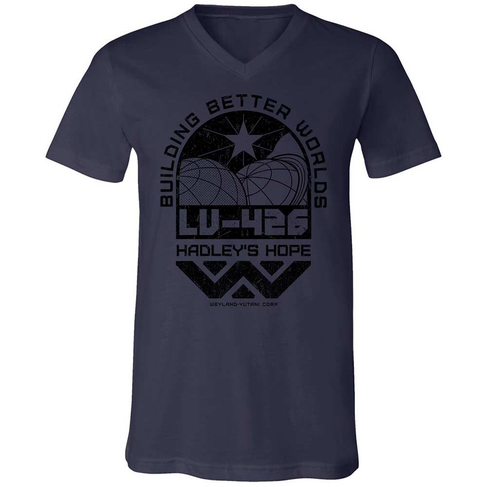 Unisex V-Neck T-Shirt - 49LNVHDF - Navy - 12