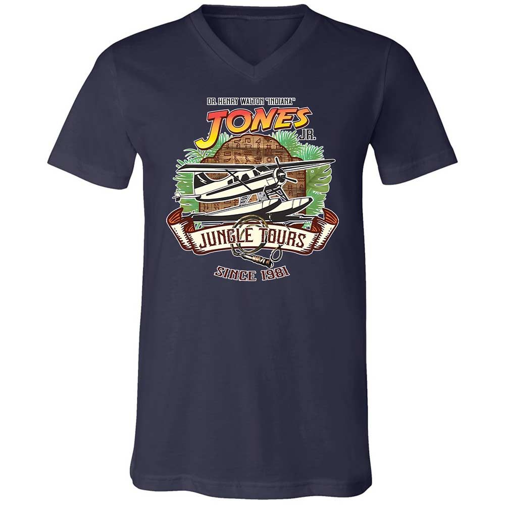 Unisex V-Neck T-Shirt - XFB63LYB - Navy - 12