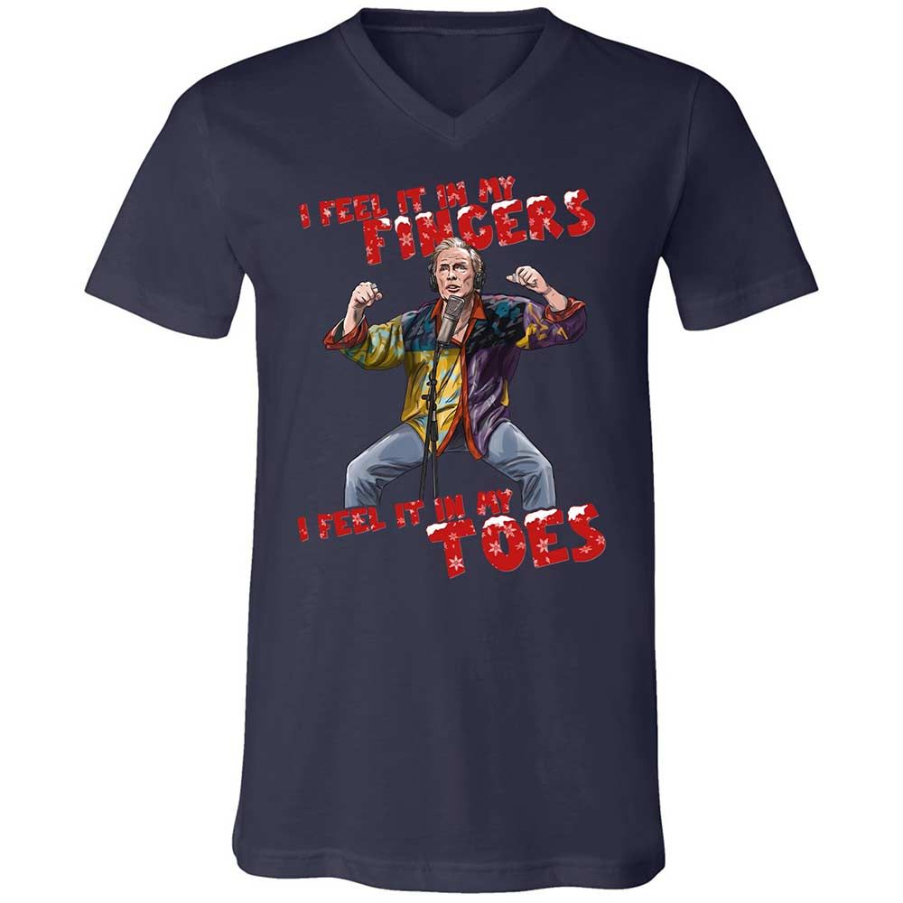 Unisex V-Neck T-Shirt - W4VNK4HC - Navy - 12