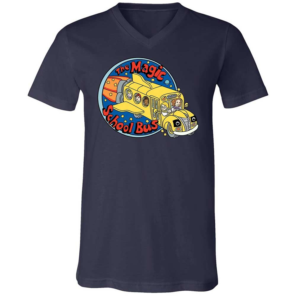 Unisex V-Neck T-Shirt - 7WT8Y391 - Navy - 12