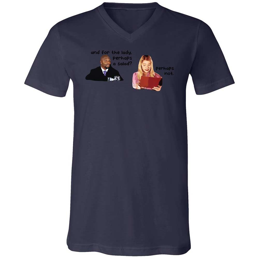 Unisex V-Neck T-Shirt - CBVWTR2Z - Navy - 12