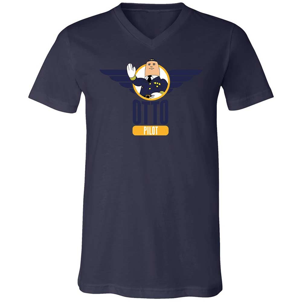 Unisex V-Neck T-Shirt - KZBQSWRY - Navy - 12