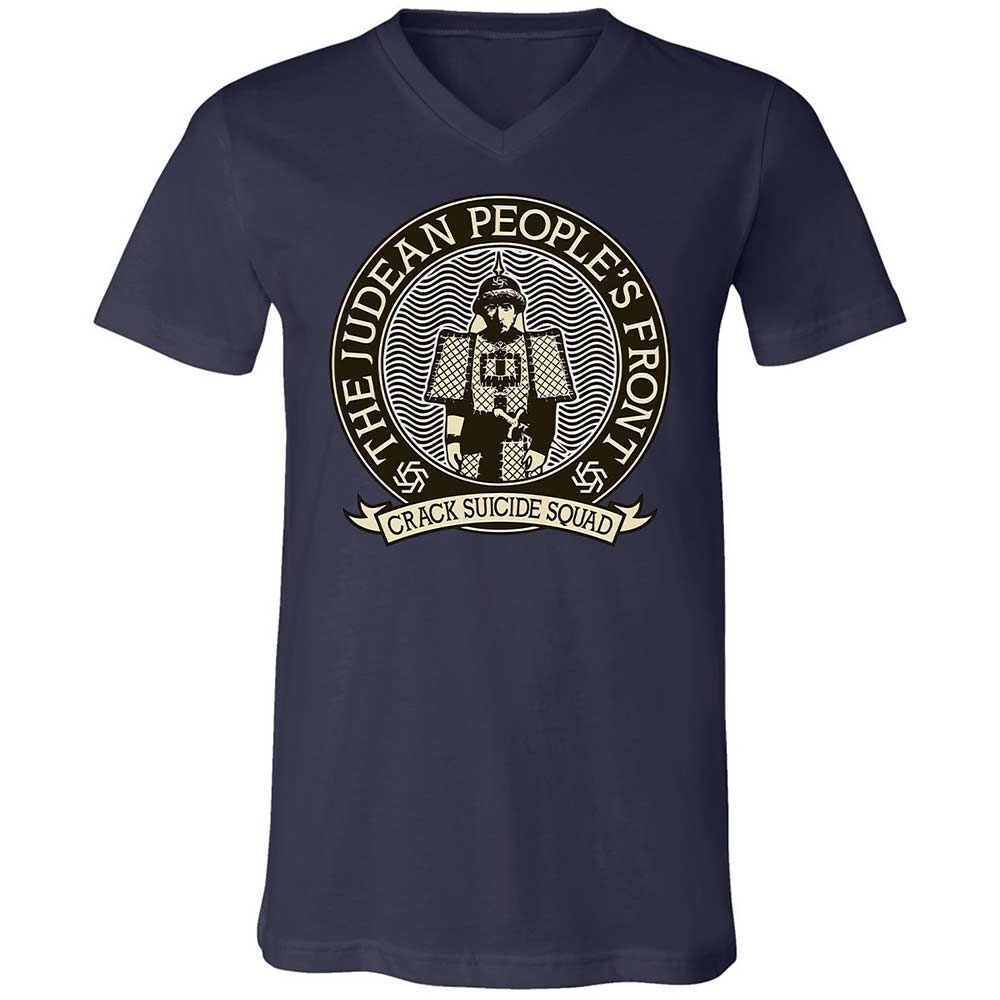 Unisex V-Neck T-Shirt - ZSWCV9KZ - Navy - 12
