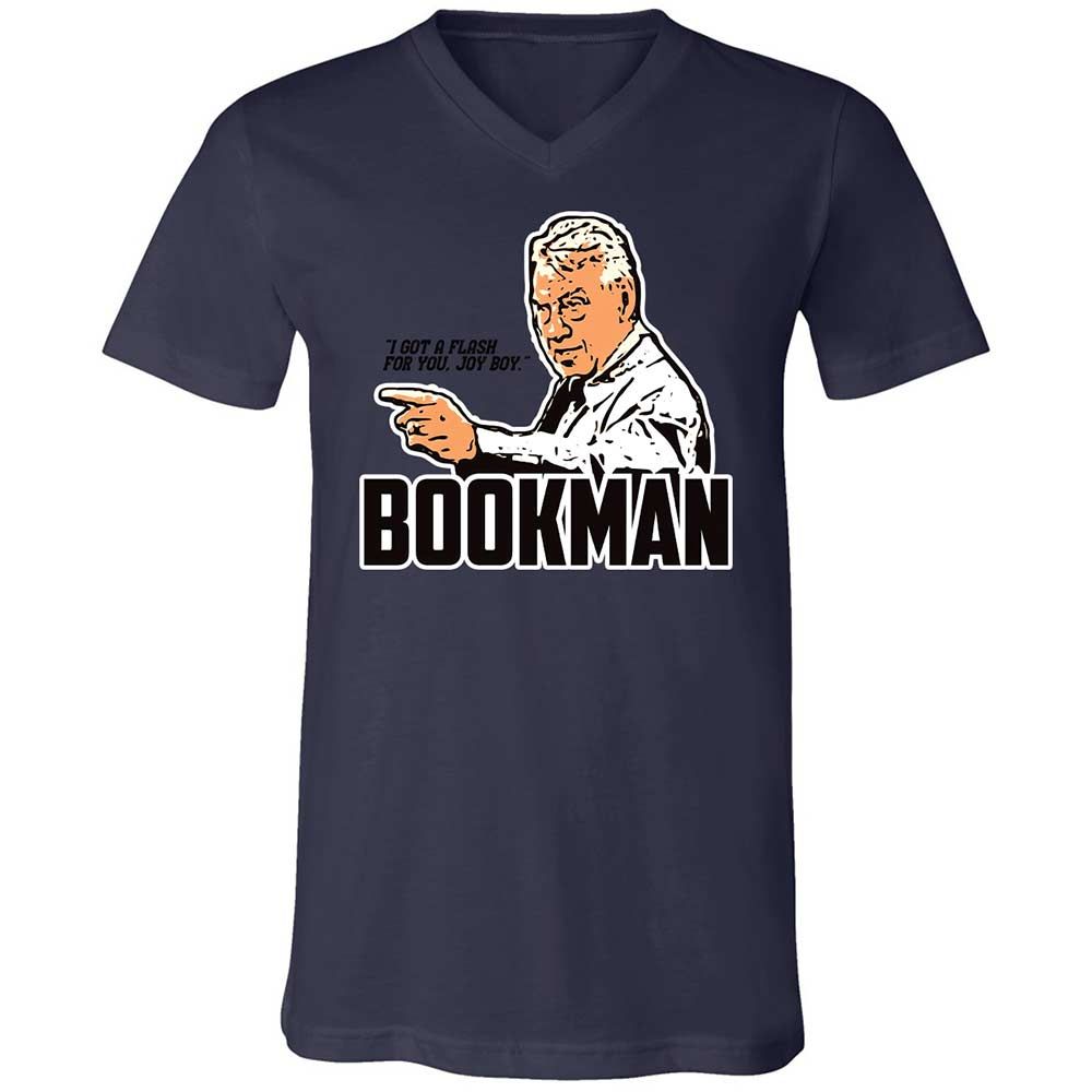 Unisex V-Neck T-Shirt - UJK49UVD - Navy - 12