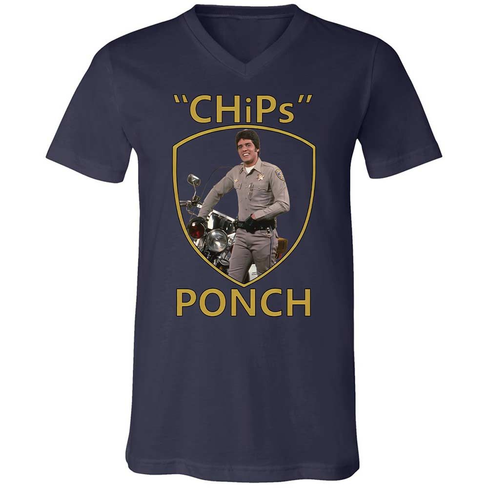 Unisex V-Neck T-Shirt - WMYD9CXL - Navy - 12