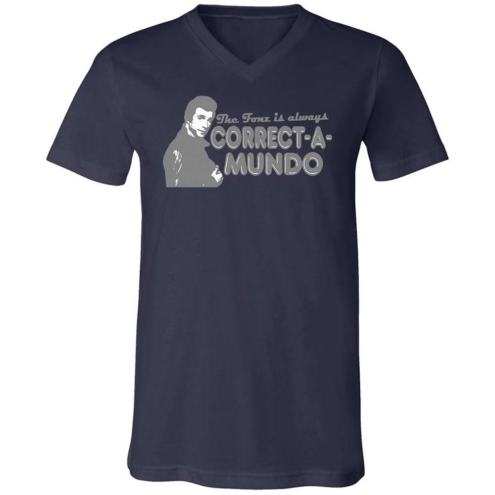 Unisex V-Neck T-Shirt - N1Q8UC2A - Navy - 12