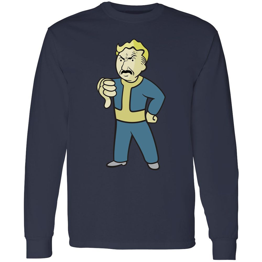 Long Sleeve T-Shirt - VA8NZQJ3 - Navy - 12