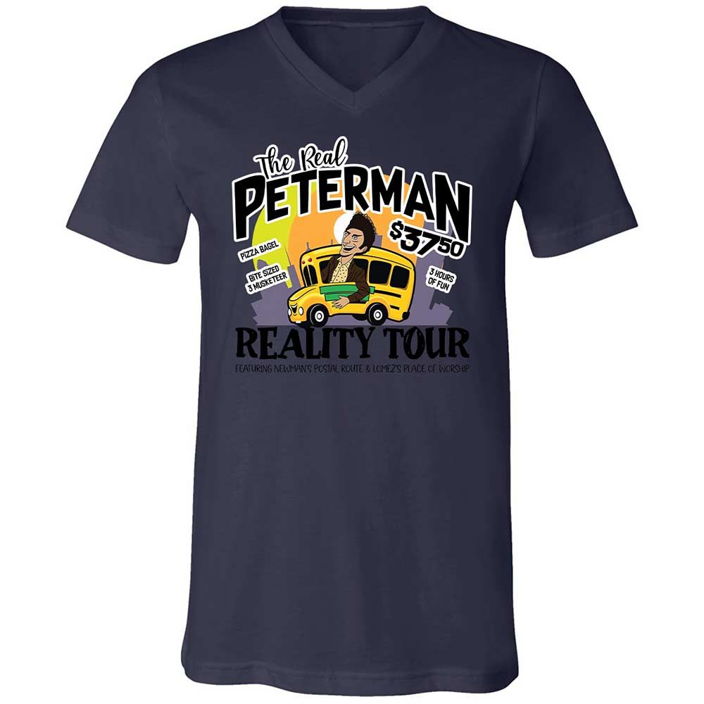 Unisex V-Neck T-Shirt - 68PQ4YWN - Navy - 12