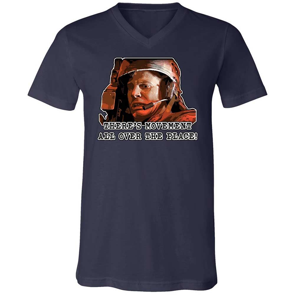 Unisex V-Neck T-Shirt - JE7JE9YW - Navy - 12