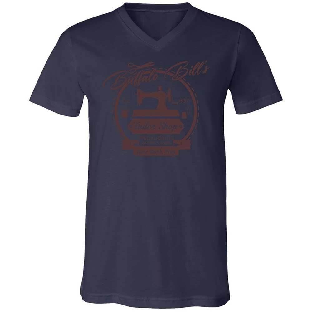 Unisex V-Neck T-Shirt - 7J74FXUU - Navy - 12