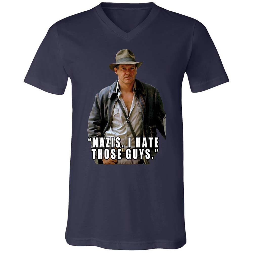 Unisex V-Neck T-Shirt - 6XPY7FB8 - Navy - 12
