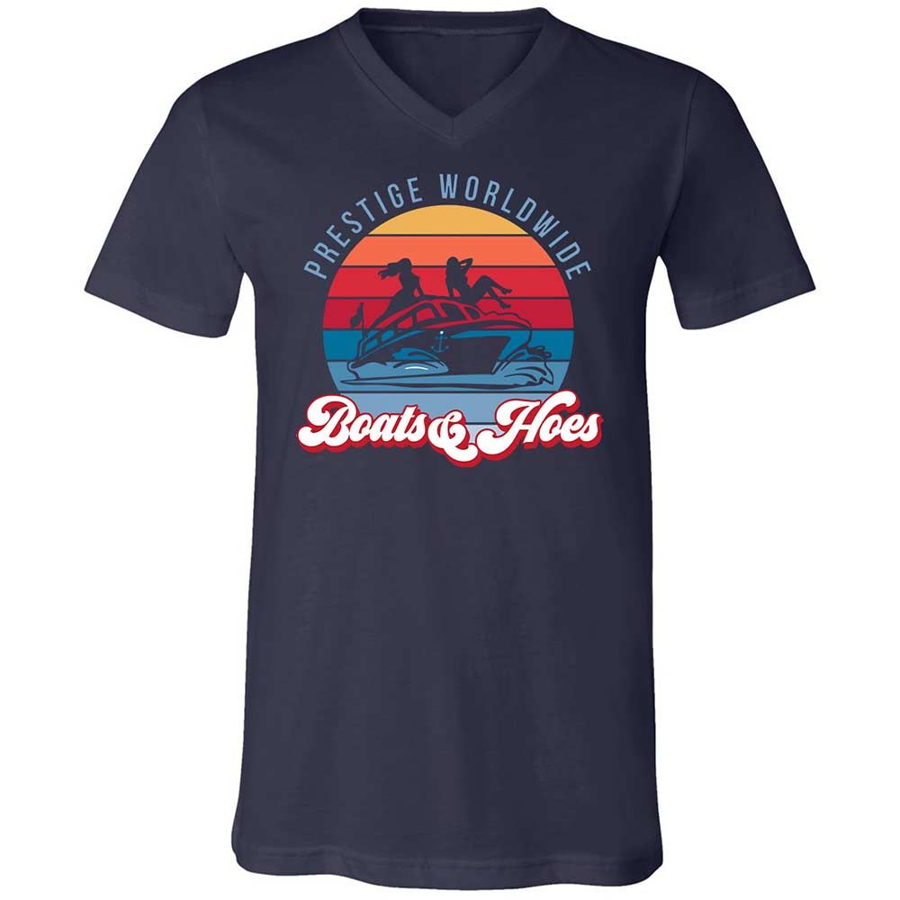 Unisex V-Neck T-Shirt - XWS4Z1VS - Navy - 12