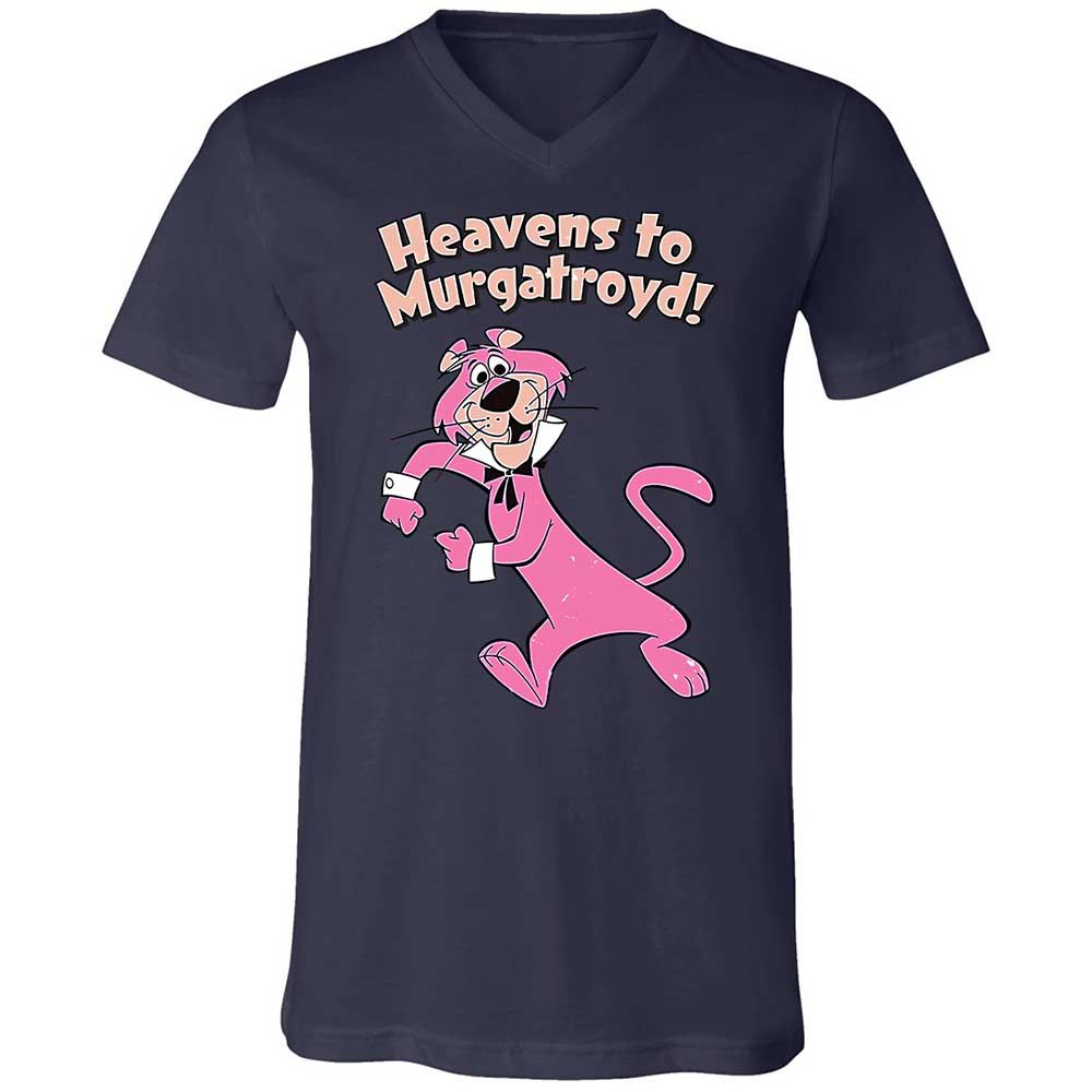 Unisex V-Neck T-Shirt - B38X9X74 - Navy - 12